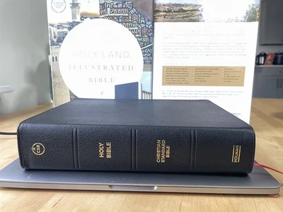 CSB Holy Land Illustrated Bible, Premium Black Genuine Leather (Goatskin)  - Image 1 of 4