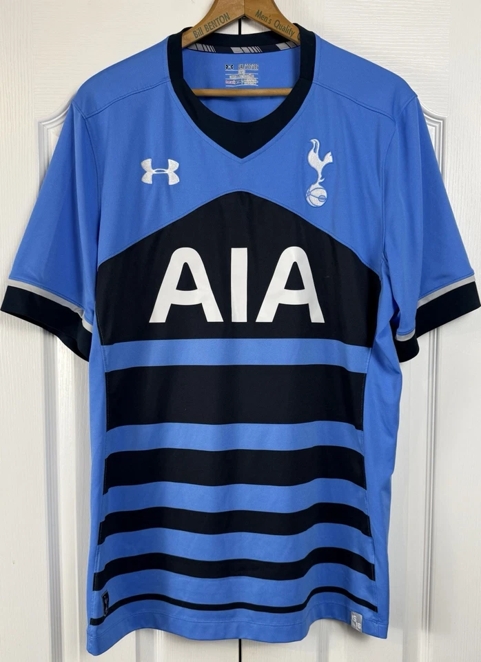 Camiseta visitante Tottenham Hotspur AIA para hombre 2XL Under Armour azul Eriksen #23 usada en excelente estado Foto 1 de 4