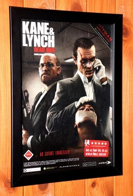 Kane & Lynch Dead Men Xbox 360 PS3 Small Promo Werbeblatt Poster Ad Page Framed - Bild 1 von 4