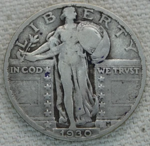 1930 Standing Liberty Quarter US Mint 25C Coin - Picture 1 of 2