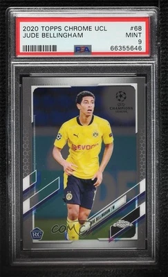 2020-21 Topps Chrome UCL Jude Bellingham #68 PSA 9 MINT Rookie RC - Image 1 of 3