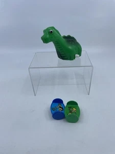 vintage DIZZY DIZZY DINOSAUR 1987 Game Replacement PARTS LOT Wind-Up Green Dino - Picture 1 of 7