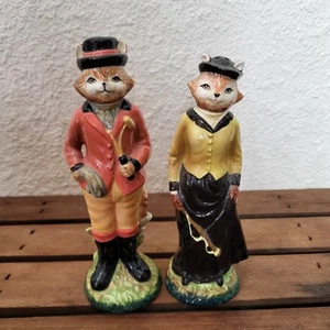 Lord & Lady Fox 5 1/2" Salt & Pepper Shaker Sets Winterthur Museum - Picture 1 of 16