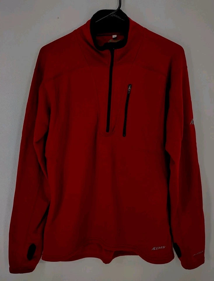 EMS Pullover StretchTECH Sudadera Para Mujer L Elástica Agujeros para Pulgares 1/4 Cremallera Roja Foto 1 de 4