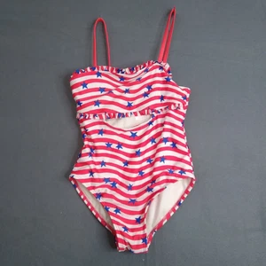 Swimsuit Girls Size 8 July 4 Stars Stripes Dance Patriotic Beach Parade Costume - Picture 1 of 8