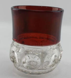 Glass Re and Clear 8oz Tumbler Unmarked Nice Drinking Glass - Picture 1 of 3
