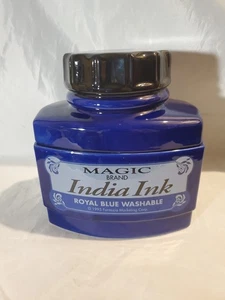  MagicBrand India Ink Royal Blue Washable 1995 Fantasia Marketing Corp Cookiejar - Picture 1 of 17