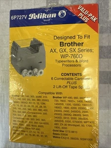 Neue Pelikan korrigierbare Kassetten + abhebbare Bandspulen für Brother AX GX SX - Bild 1 von 5