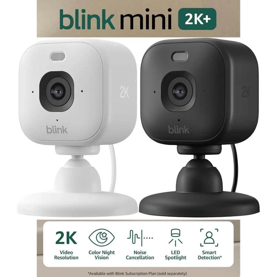 New 2025 Blink Mini 2K+ Plug-in Home & Pet Security Camera - Image 1 of 1