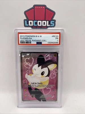 2013 POKEMON B&W LEGEND TREASURES RADIANT COLL #RC23 FULL ART/EMOLGA PSA 1 - Image 1 of 2