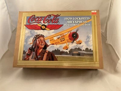 1994 Ertl Coca-Cola 1929 Lockheed Air Express Die-Cast Plane Coin Bank... - Image 1 of 2