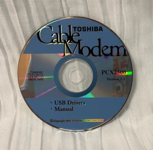 2002 Toshiba Cable Modem PCX2500 Version 1.1 CD-ROM - Picture 1 of 3