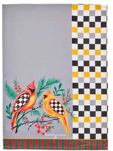 MACKENZIE-CHILDS Holiday cardinal DISH TOWEL NIP- New In Bag - Picture 1 of 2