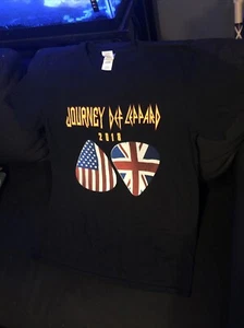 T-Shirt Journey & Def Leppard 2018 Musik Konzert Band Tour Medium Gildan. 1x getragen - Bild 1 von 4