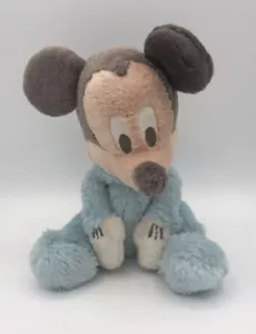 Disney Plush Mickey Mouse Baby Rattle Light Blue Disneyland Resort Stuffed Lovey - Picture 1 of 8