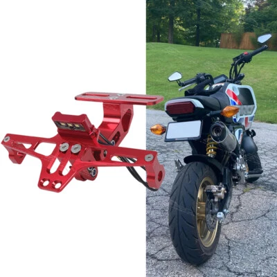 Motorcycle Tail Tidy License Plate Holder LED For Honda GROM MSX125 2013-2024 - Image 1 of 4