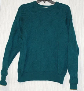 Paul Stuart Wool Green Crew Neck Wool Men's Heavy sweater Pullover Size:S - Picture 1 of 4