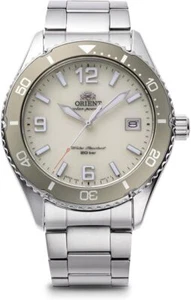 ORIENT Mako 40 RN-WJ0003S Sports Solar Powered Quartz Watch Ivory Dial - Picture 1 of 4