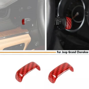 Red Carbon Turn Signal Lamp Wiper Trim Accessories For Jeep Grand Cherokee 22-24 - Bild 1 von 9