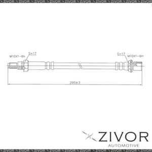 PROTEX Hydraulic Hose-Front For TOYOTA TERCEL AL25R 4D Wgn 4WD 1984-1989 #H1842 - Picture 1 of 1