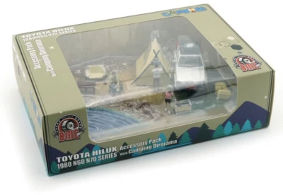 BM Creations 1980 Toyota Hilux N60 N70 W/ Camping Diorama - RHD 1:64 Diecast Car - Image 1 of 4