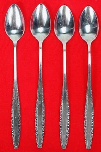 4x Eisteelöffel Oneida Northland Love Story Edelstahl Besteck 7,5" Schwarz Akzent - Bild 1 von 5