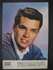 Richard Beymer Card Postcard Photo Actor Film Cinema Camera Bed