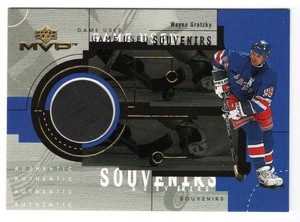 1999-00 Upper Deck MVP Game-Used Souvenirs Puck #GU6 Wayne Gretzky !!