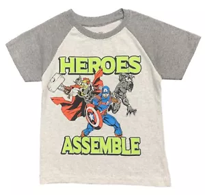 Marvel ☆ Little Boys' Avengers Heroes ensamblan camiseta ☆ Tallas 4-7 - Imagen 1 de 3