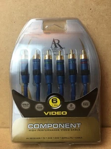 Acoustic Research AP091 3-Pc, 6-Foot Red/Blue/Green Component Video Connectors - Picture 1 of 9
