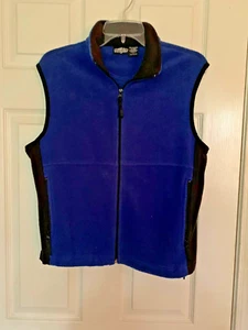 Weiße Sierra Herren blau Taschen Polyester durchgehender Reißverschluss Vliesweste Jacke Größe L - Bild 1 von 4