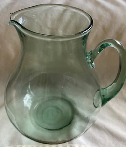 Vintage Bubbles Bubbles+ Elegant Hand Blown Glass Pitcher Large approx 10" Tall - Picture 1 of 13