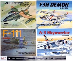 4 Vintage SQUADRON SIGNAL "in Aktion" bunte US Flugzeugbücher 17 35 140 148 - Bild 1 von 5