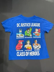 Boys Justice League Blue DC Justice League Heroes XS Short Sleeve Graphic Shirt - Picture 1 of 4