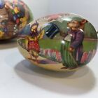 3 Vintage Western Germany Paper Mache Easter Egg Cases