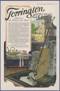 Aspirapolvere elettrico vintage 1919 TORRINGTON elettrodomestico stampa effimera pubblicità - Foto 1 di 1