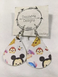 Pendientes lágrima de cuero sintético estampado animal Dazzle Me Designs de Christy - Imagen 1 de 6