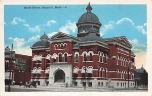 Emporia Kansas KS Court House  Postcard LP43 - Picture 1 of 2