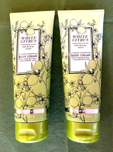 BATH & BODY WORKS WHITE CITRUS BODY CREAM 8 OZ. LOT OF 2, NEW! - Picture 1 of 1