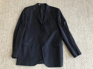 Boys Jacket Sport Coat Blazer Europa Collection Size19R 100% Wool  3 blue button - Picture 1 of 8