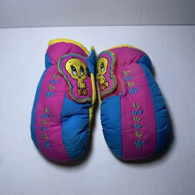 True Vintage Años 90 1998 Baby Looney Tunes Piolín Pájaro Niño Mitones Niños Niñas Foto 1 de 2