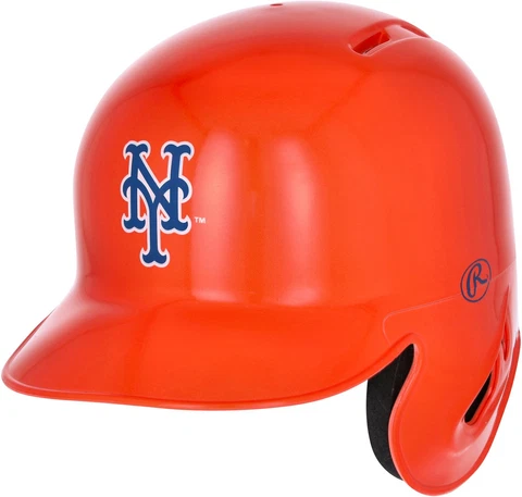 New York Mets Rawlings Alternative Chrome Mini Batting Helmet-Fanatics Exclusive Cover
