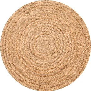 New-Round Jute Rug 4ft, Braided Reversible Round Area Rug, Eco-Friendly - Picture 1 of 6
