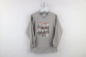 Vintage 90s Nike Boys Size Medium Spell Out Basketball Long Sleeve T-Shirt Gray - Picture 1 of 11