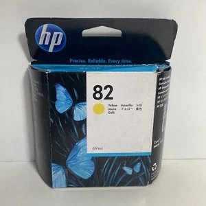 Genuine HP 82 Yellow Ink Cartridge DesignJet 500 C4913A New Sealed May 2014 (B) - Picture 1 of 3