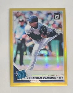 2019 Panini Donruss Optic Jonathan Loaisiga Rated Rookie Gold Prizm /10 Yankees - Picture 1 of 2
