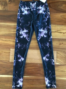 GUESS Sublimated Floral Legging Black and Purple Size XS Women's NWT - Picture 1 of 3