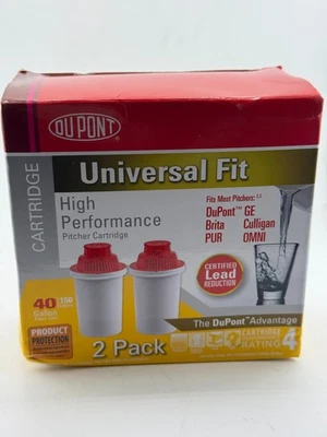 2 Pack DuPont High  Performance Pitcher Cartridge Filter, Fits Brita -New in Box - Image 1 of 2