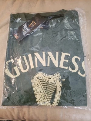 Nueva Camiseta Verde Auténtica Arpa Vintage Guinness Cerveza Arpa Para Hombre Mediana Foto 1 de 2