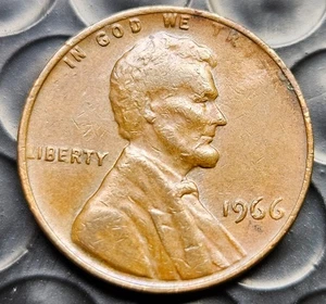 1966 Lincoln Cent Grease Struck Through Trust, Split L in Liberty Errors  - Picture 1 of 11